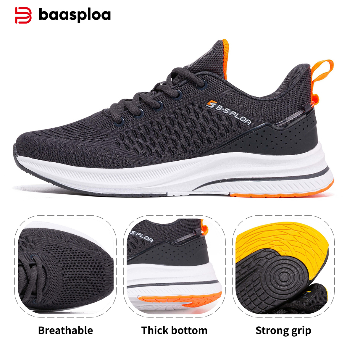 Outdoor Sport Flooring - Baasploa Men's Running Shoes New Outdoor