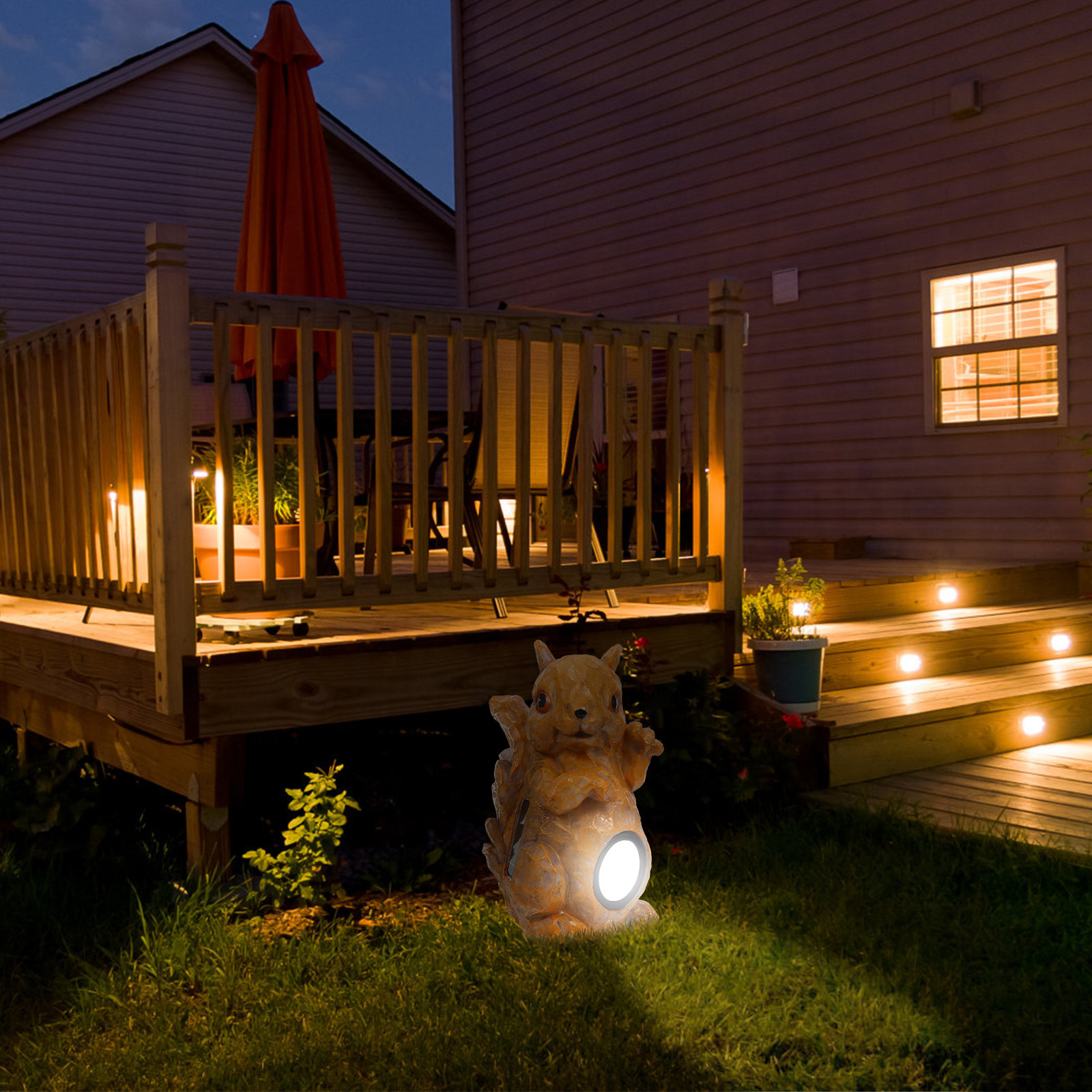 Outdoor Spotlight - 1Pcs Cartoon Squirrel Solar LED Light
