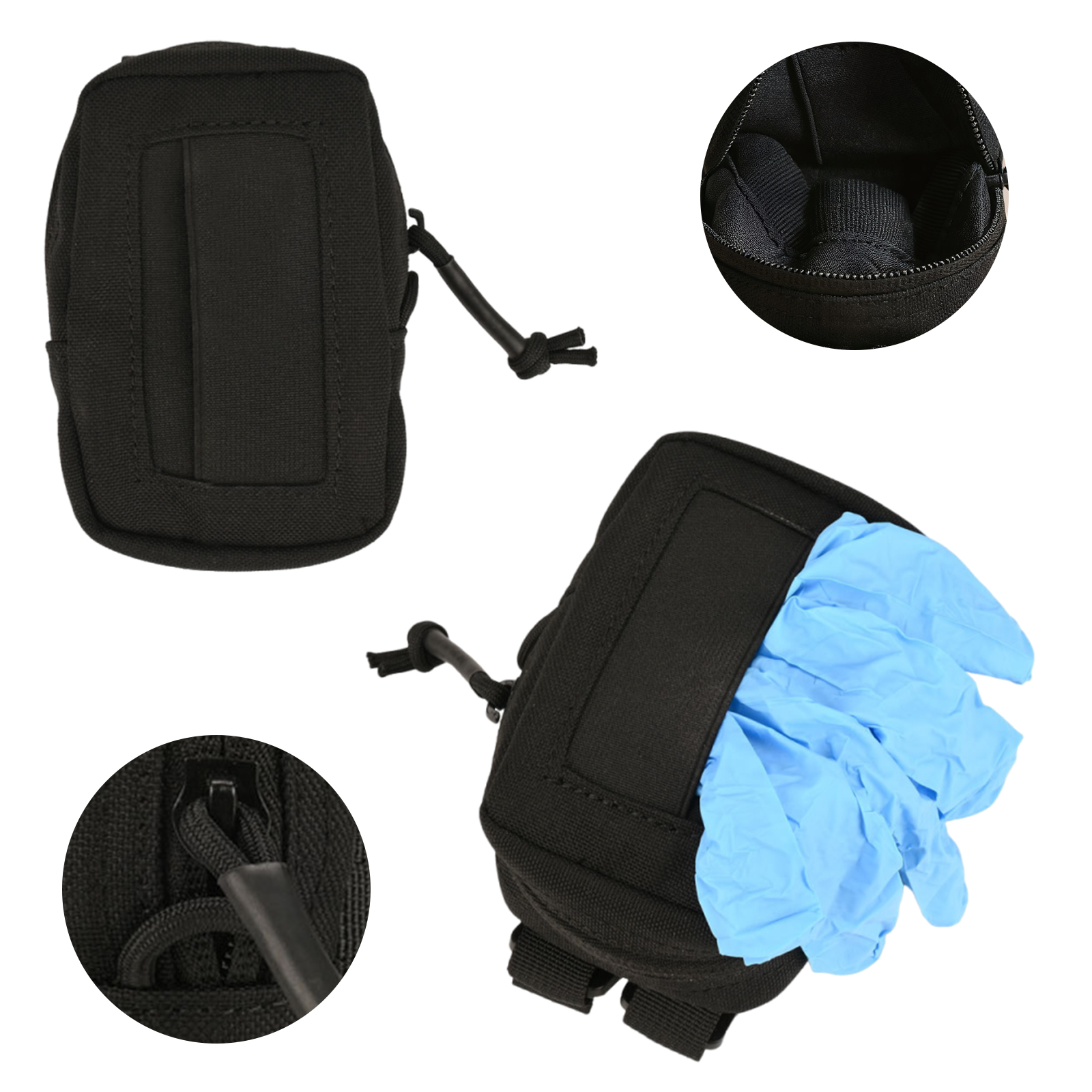 Outdoor Sport Gloves - Tactical Disposable Glove Pouch Nylon Belt
