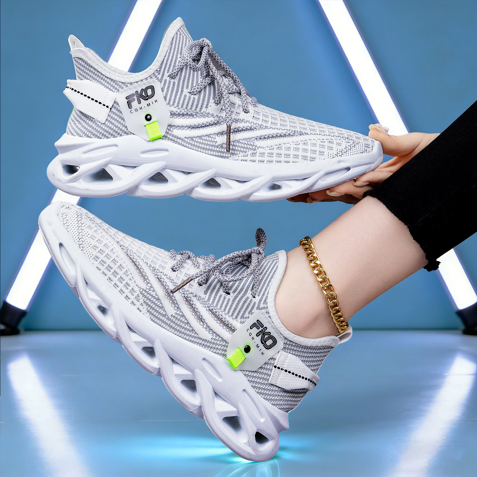 Men's Breathable Knit Sneakers - đánh giá và giá Outdoor Sport Gym