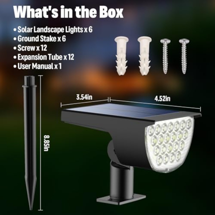 Solar Lights Outdoor Waterproo - đánh giá và giá Outdoor Spotlight