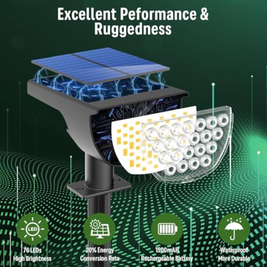 Solar Lights Outdoor Waterproo - đánh giá và giá Outdoor Spotlight