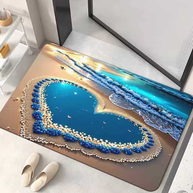 1pc Seaside Beach Love HD Prin - đánh giá và giá Outdoor Sport Flooring