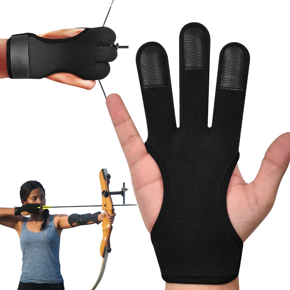 1PCS Archery 3 Fingers Glove G - đánh giá và giá Outdoor Sport Gloves