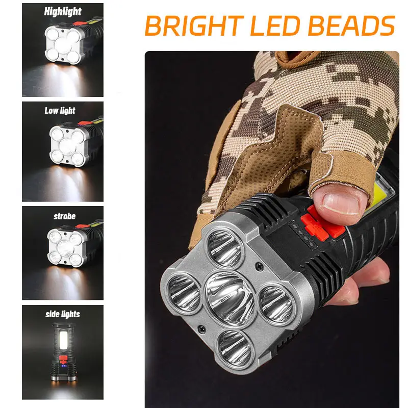 5 LED High Power Led Flashligh - đánh giá và giá Outdoor Spotlight