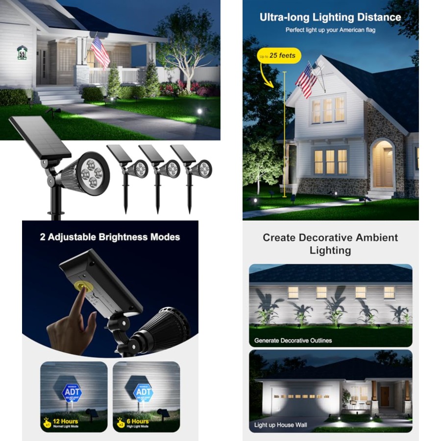 Solar Spotlights Outdoor Water - đánh giá và giá Outdoor Spotlight
