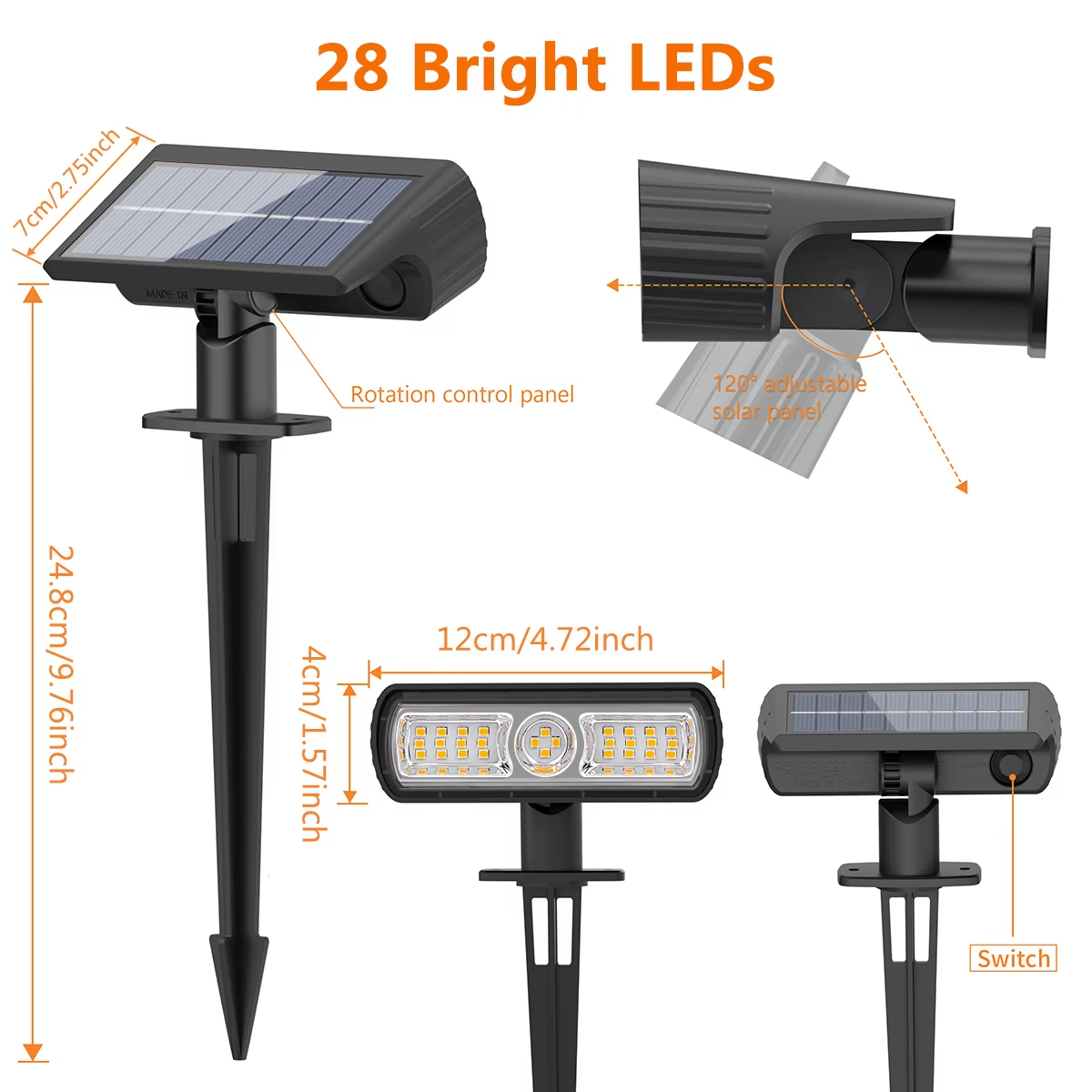 4 Pack Solar Landscape Spot Li - đánh giá và giá Outdoor Spotlight