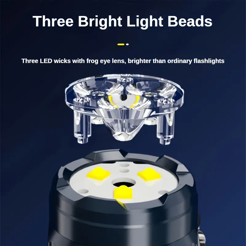 Mini 3LED Flashlight With Pen  - đánh giá và giá Outdoor Spotlight