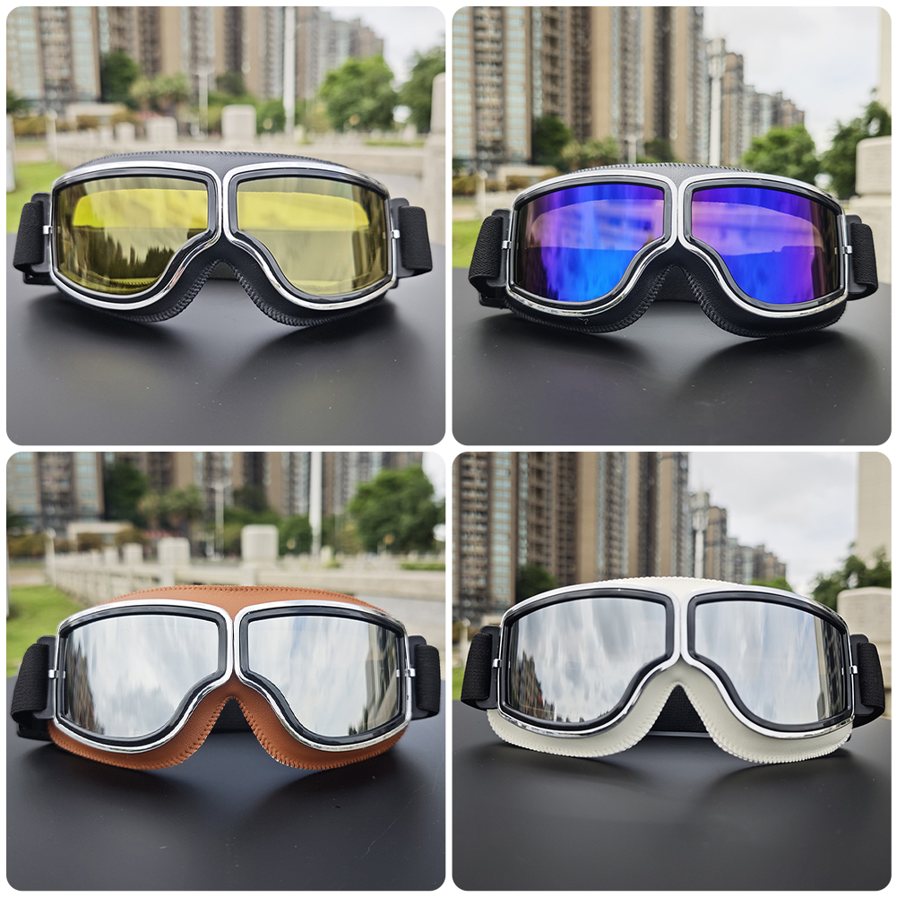 Newest -Style Leather Goggles  - đánh giá và giá Outdoor Sports Store