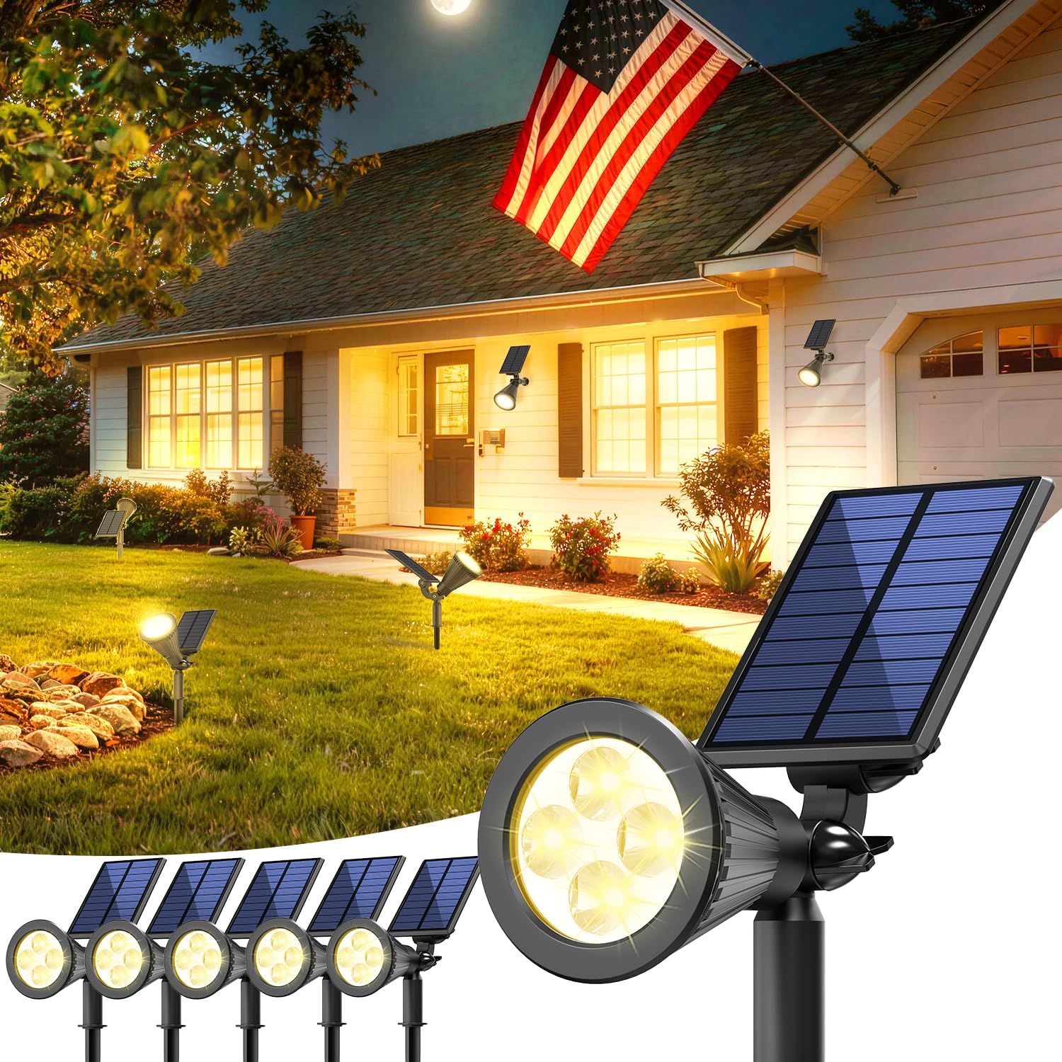 6 Pack Solar Spot Lights Outdo - đánh giá và giá Outdoor Spotlight